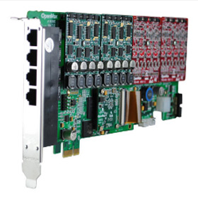 OpenVox A1610E11 - 16 Port Analog PCI-E card + 1 FXO400 + 1 FXS400 module